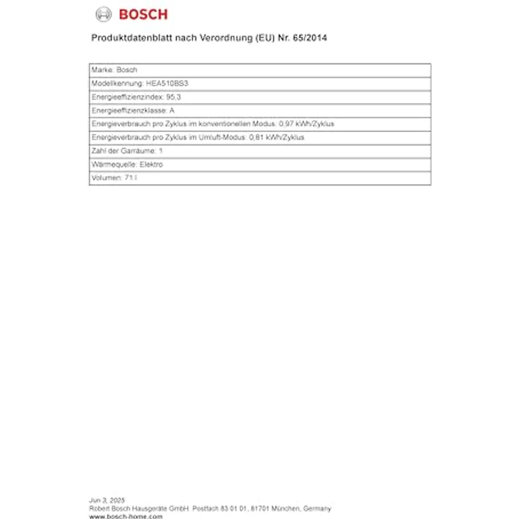 Bosch HND411LS63 Herdset, Einbaugerät mit 71 l Garraum, Glaskeramikkochfeld und Energieeffizienz A+ – Bild 18