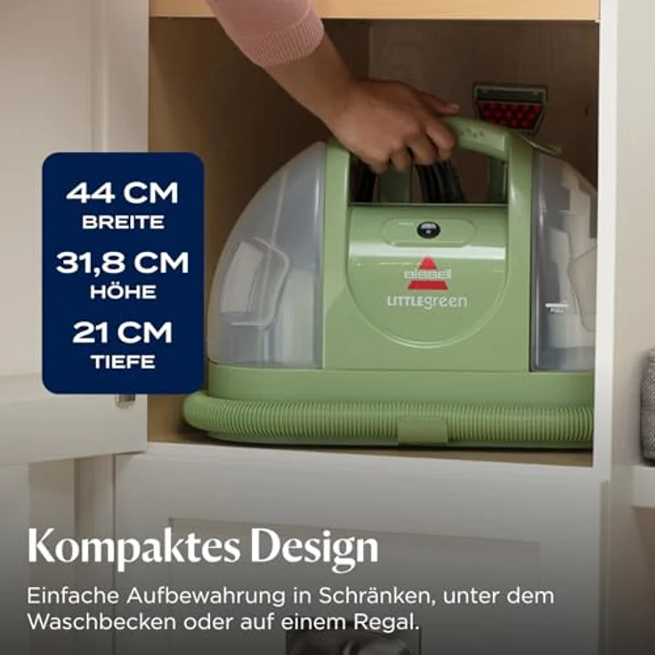 BISSELL Little Green 4098N, Polster- und Teppichreiniger mit 340W Motor, tragbar, doppelte Tanktechnik, effektive Fleckenentfernung für Teppiche, Polster, Auto – Bild 5