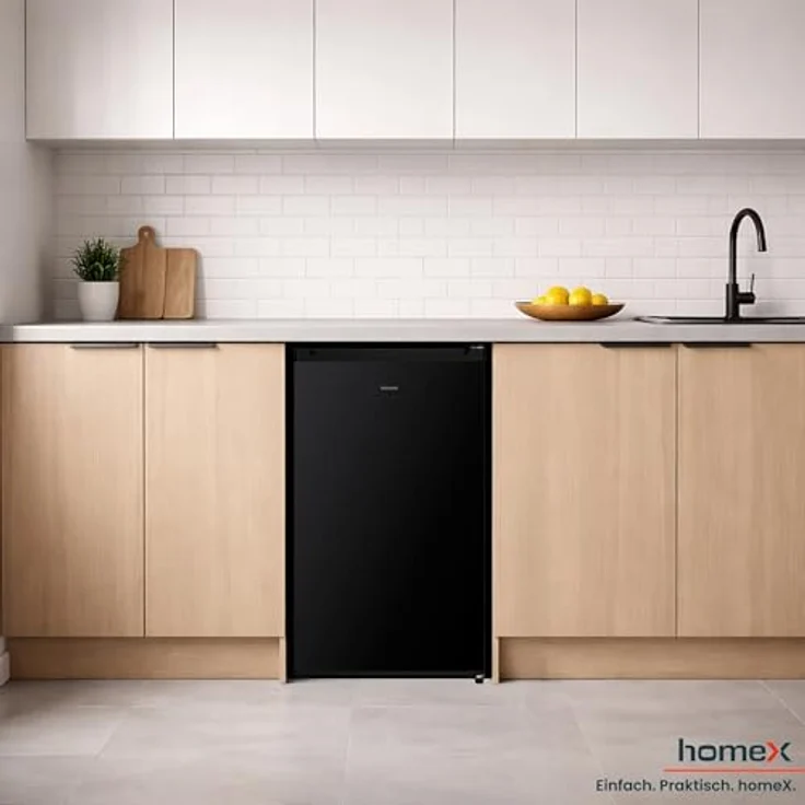 homeX FS1016-B, Gefrierschrank mit 60L Nutzinhalt, 4-Sterne Gefrierleistung, freistehend, schwarz – Bild 8
