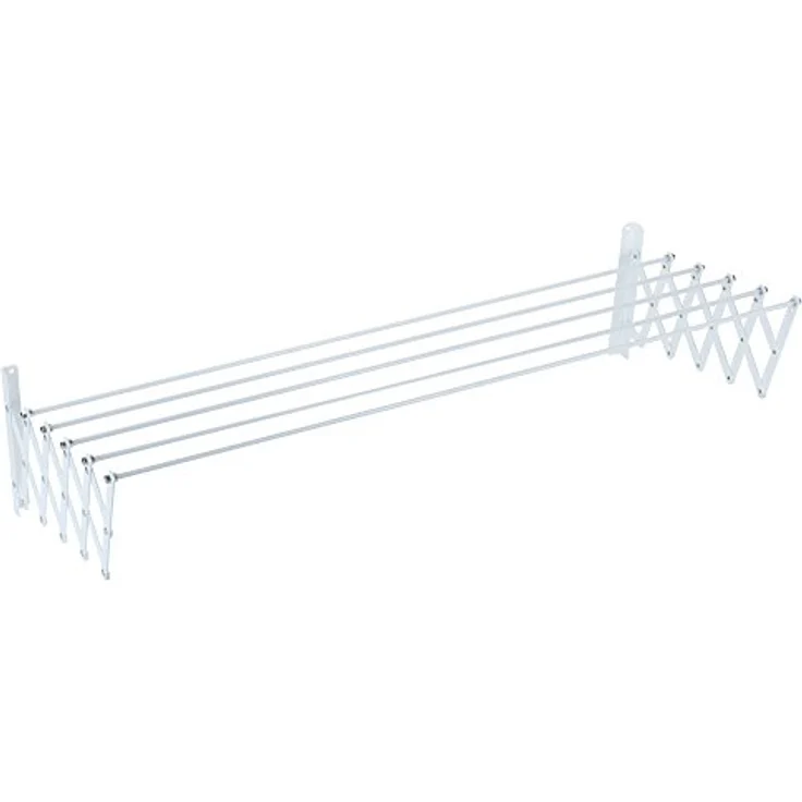 Sauvic 89801-Wäscheständer, ausziehbarer, kunststoffbeschichtet weiß, 120 cm. – Bild 2