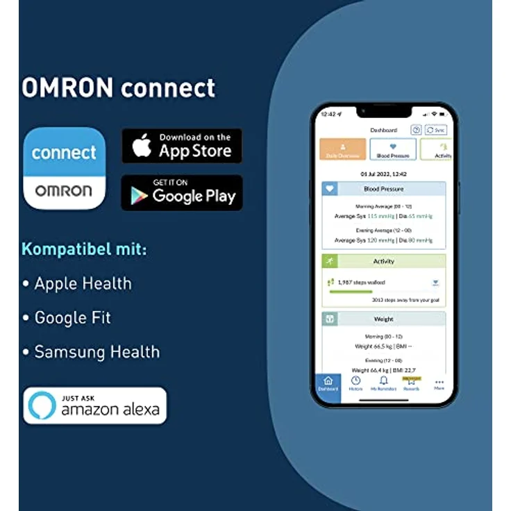 OMRON RS7 Intelli IT Handgelenk-Blutdruckmessgerät mit Positionierungssensor und Bluetooth-Konnektivität für den Einsatz zu Hause oder unterwegs – Bild 3
