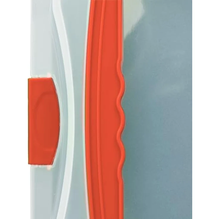 relaxdays Backblech mit Deckel, 3-in-1 Kuchenform aus Carbon-Stahl, rot, antihaftbeschichtet, mit Tragegriffen und Verschlussclips – Bild 8