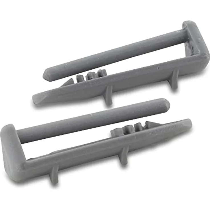 DL-pro Laufschienenanschlag hinten für Beko 1880580400, Endschienenkappen Stopper für Geschirrkorb, grau, 2 Stück