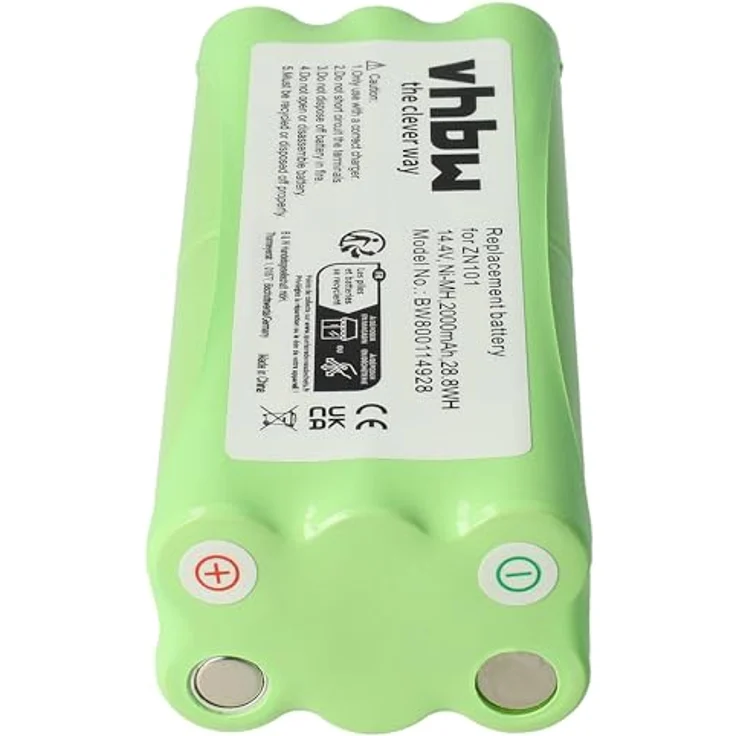 vhbw Akku Ersatz für Dirt Devil R1-L051B, 0607004, 0610014, 0606004, 0611004, 14,4 V, 2000 mAh NiMH, Grün – Bild 9