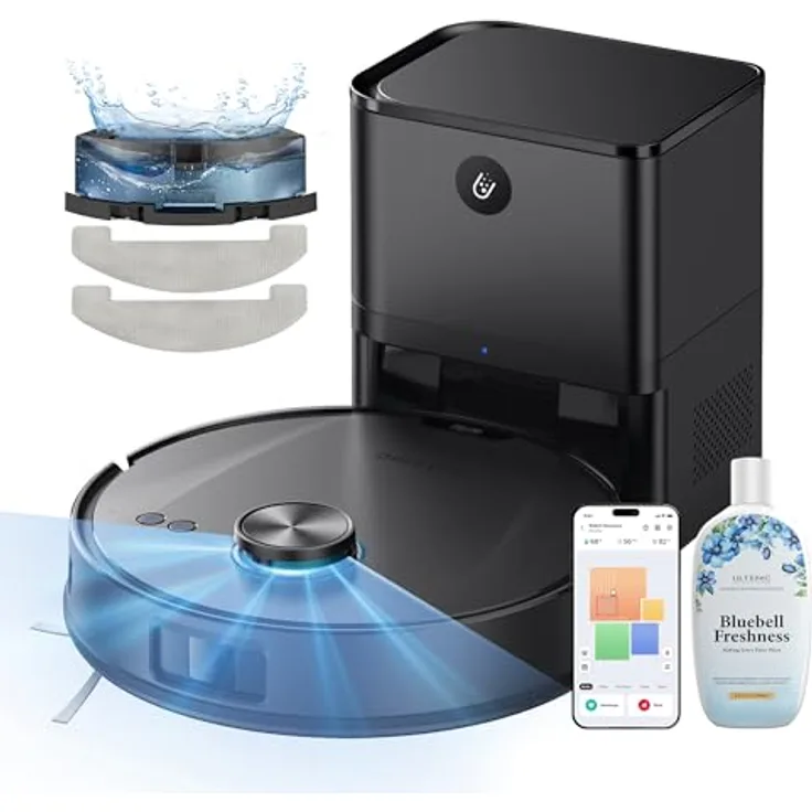 Ultenic T20 Pro Saugroboter mit Wischfunktion, 8000 Pa, Absaugstation 3,5 L, AI-gestützte Laser-Hindernisvermeidung, APP-Bedienbar