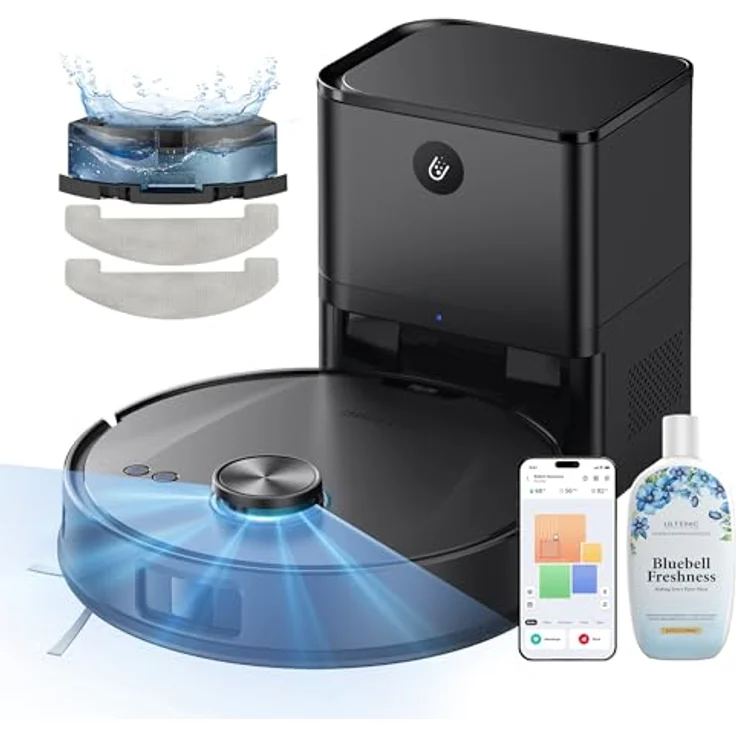 Ultenic T20 Pro Saugroboter mit Wischfunktion, 8000 Pa, Absaugstation 3,5 L, AI-gestützte Laser-Hindernisvermeidung, APP-Bedienbar – Bild 1