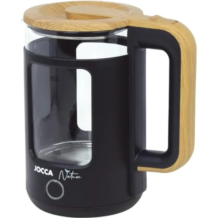 Jocca Wasserkocher 1,8 Liter Schwarz 360° Drehbare Basis Automatische Abschaltung Borosilikatglas – Bild 2
