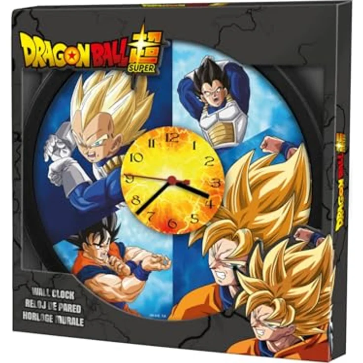 Kids Licensing Wanduhr Black Dragon Ball Grande, runde Form mit hochwertigem Material und einfachem Ablesen, schwarz – Bild 2