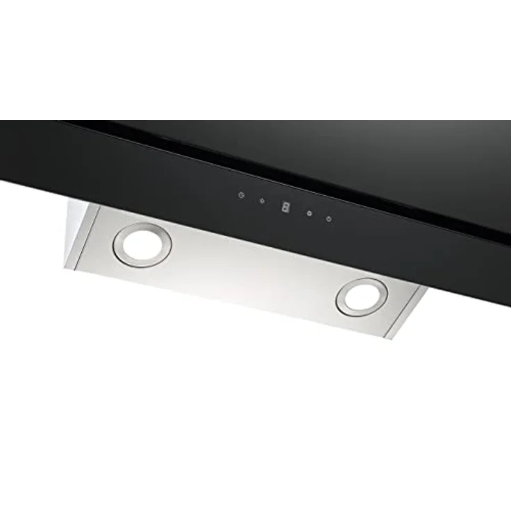 Respekta Dunstabzugshaube kopffrei / Dunstabzugshaube schräg 60 cm / Edelstahlgehäuse mit Glasschirm in Schwarz / Abluft - und Umluftfunktion / CH77060SA / A / 53–66 dB – Bild 3