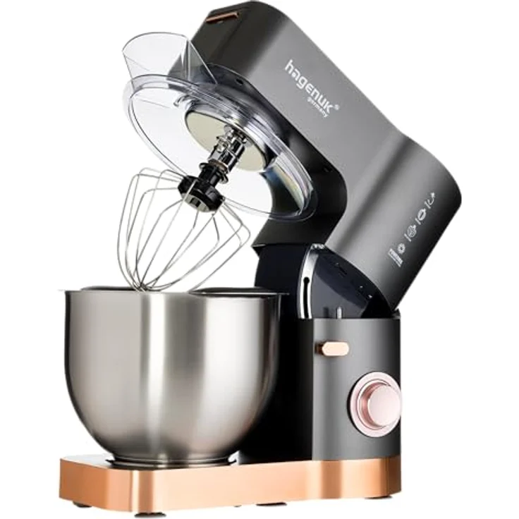 HAGENUK Küchenmaschine HOME | 1200 Watt | 5,5 L Edelstahlschüssel | Planetenrührwerk | metall Getriebe – Bild 1