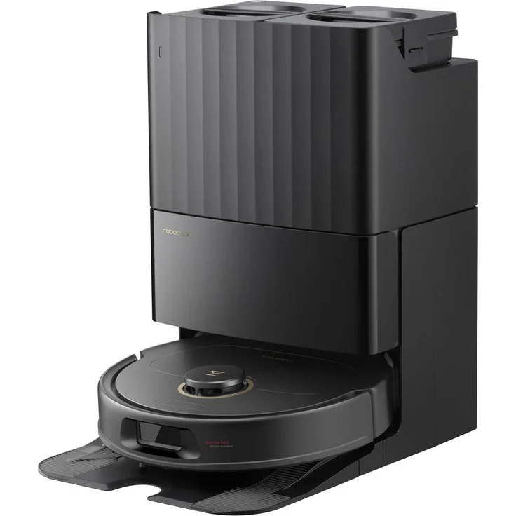 Roborock QR 598, Staubsauger Roboter mit 8000 Pa Saugkraft, zwei rotierenden Wischmopps, Schwarz
