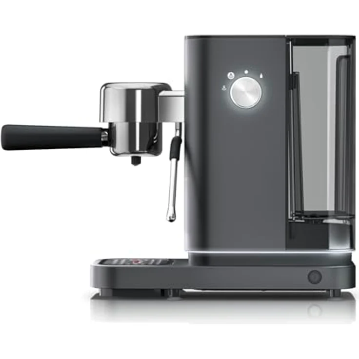 WMF Lumero Espressomaschine, kompakt in Stone Grey, 15 bar, 1350 Watt, integrierte Milchschaumdüse, dezente LED-Beleuchtung – Bild 3