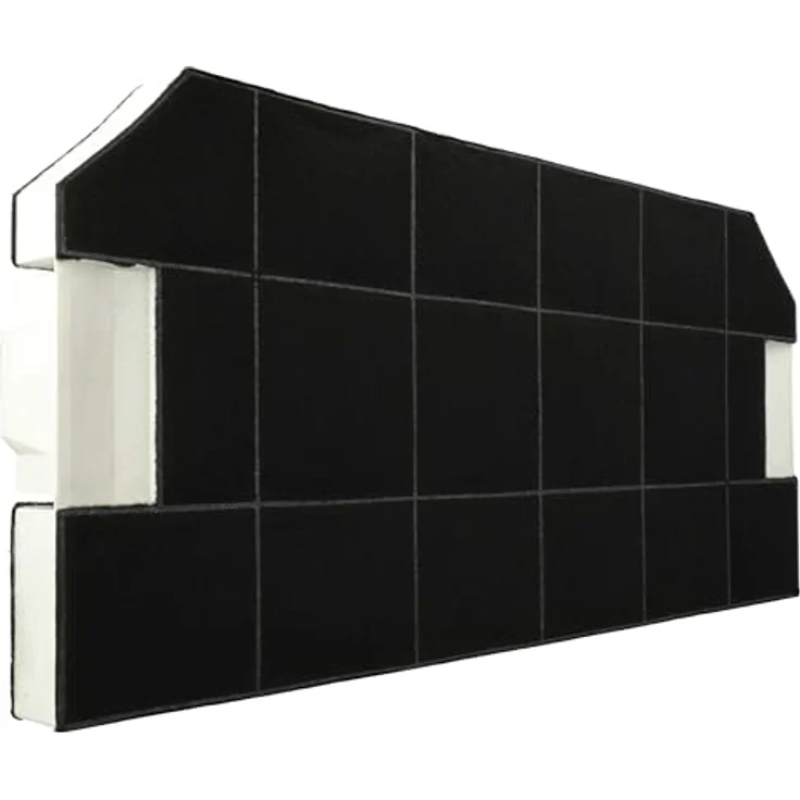 vhbw 4x Aktivkohlefilter für Bosch DHZ3305 Dunstabzugshaube, geruchsneutralisierend, 49,6 x 23 x 3 cm, schwarz/weiß – Bild 4