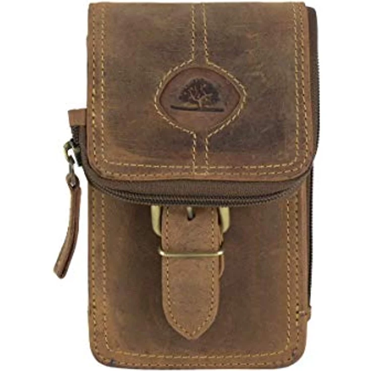Greenburry Vintage Gürteltasche aus Leder, 10 cm x 4 cm x 18 cm, braun – Bild 2