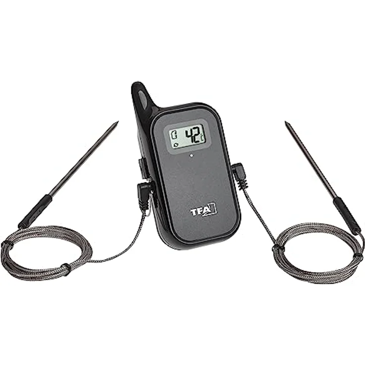 TFA Dostmann Küchen-Chef Digitales Bratenthermometer-Grillthermometer Funk, 2 Einstechfühler zur Messung der Ofen- und Kerntemperatur – Bild 4
