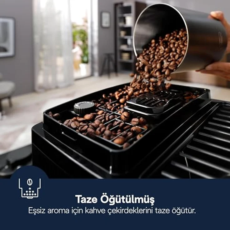 De'Longhi Kaffeevollautomat Magnifica Start Milk - ECAM 223.61.GB, kompakt, mit LatteCrema-Hot-Milchsystem und 13-stufigem Kegelmahlwerk, schwarz – Bild 5