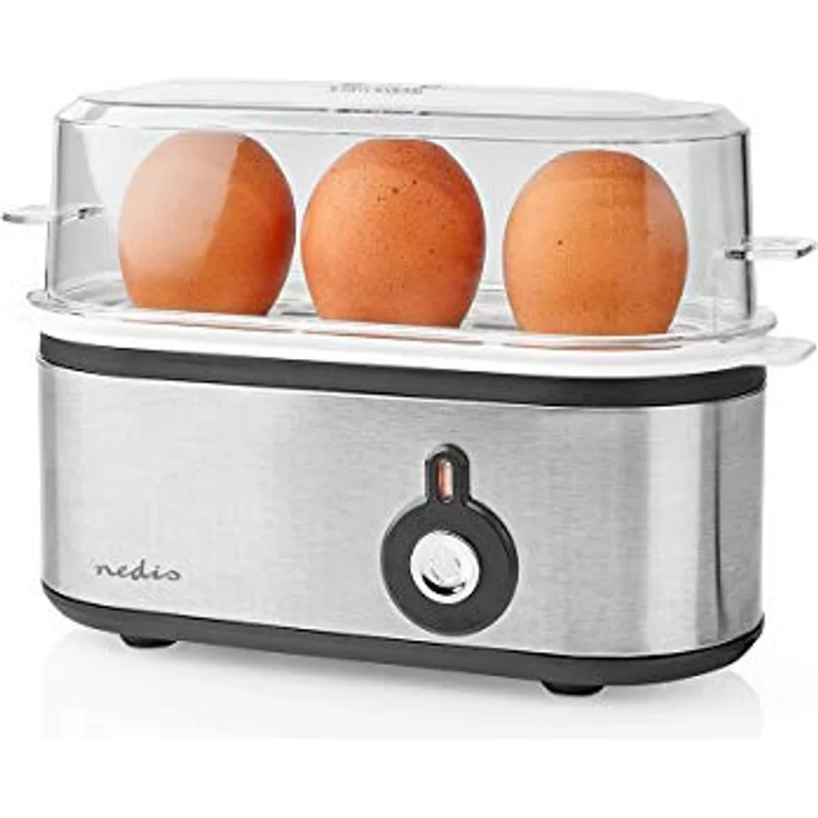 Nedis Eierkocher, 3 Eier, 210 Watt, Becher mit Piekser, Signalton – Bild 3