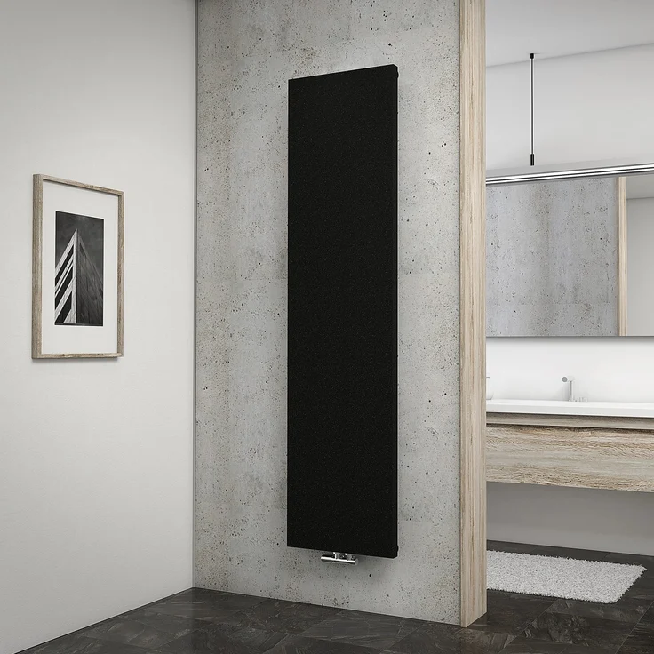 Schulte Design-Heizkörper New York, Mittenanschluss, 771 W, Pearl Schwarz