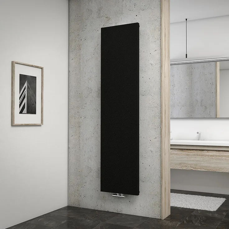 Schulte Design-Heizkörper New York, Mittenanschluss, 771 W, Pearl Schwarz