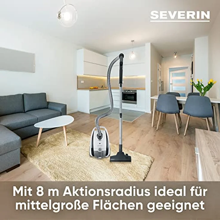SEVERIN BC 7035 S`Power snowlight Staubsauger Beutel EEK: A 750 Watt 8m Radius – Bild 3
