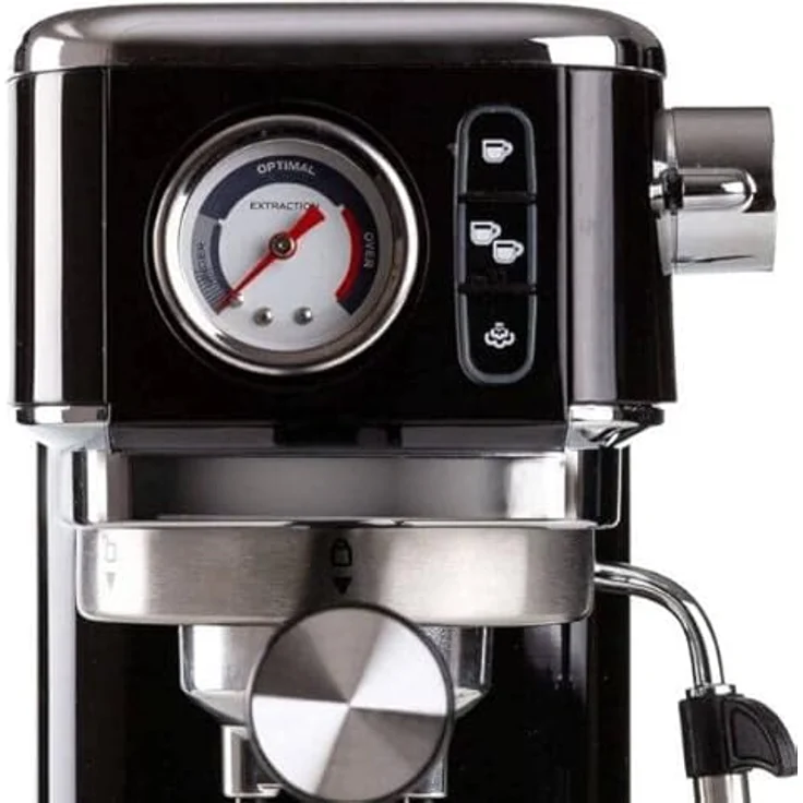 Ariete Perfetto Slim Manometro 1381/12 czarny, Siebträgermaschine, Schwarz – Bild 3