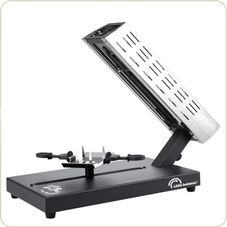 LITTLE BALANCE Savoyarde 8761, traditionelles Raclette für 4 Personen, Viertelmahlwerk, Edelstahl/Schwarz, ohne PFAS, antihaftbeschichtet, 600 W, verschiebbarer Käsehalter – Bild 1