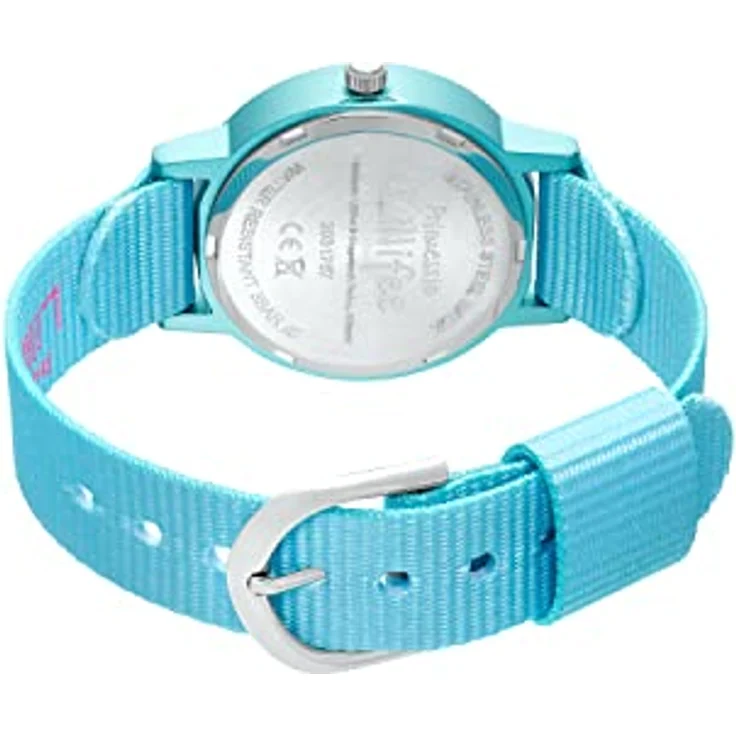 Prinzessin Lillifee Armbanduhr Mädchen Kinder Quarzuhr Analog, mit Textil Armband, Türkis, 3 bar Wasserdicht, Kommt in Uhren Geschenk Box, 2031757 – Bild 2