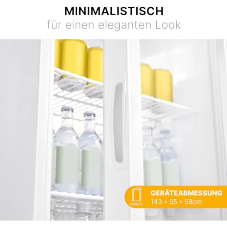 BOMANN Getränkekühlschrank KSG 7289 weiß, LED Innenraumbeleuchtung, stufenlose Temperaturregelung - Preisvergleich – Bild 3