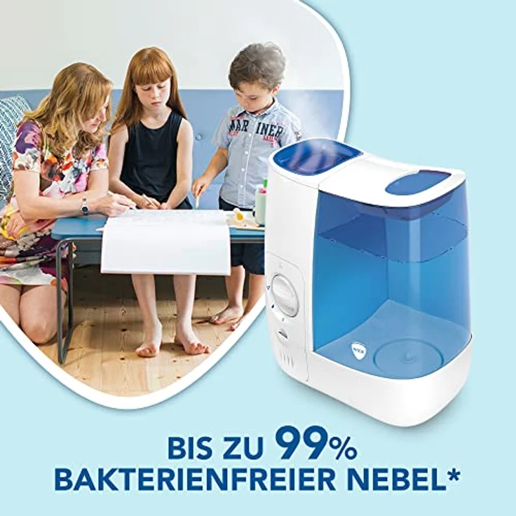 Wick WH845E2 Warmluft-Befeuchter, Blau, Weiß Luftbefeuchter – Bild 4