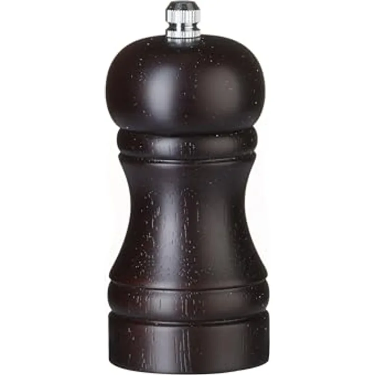 HENDI Pfeffermühle, einstellbar mit Edelstahl-Mahlwerk, ergonomisch, dunkel Holz, 50x(H)113mm