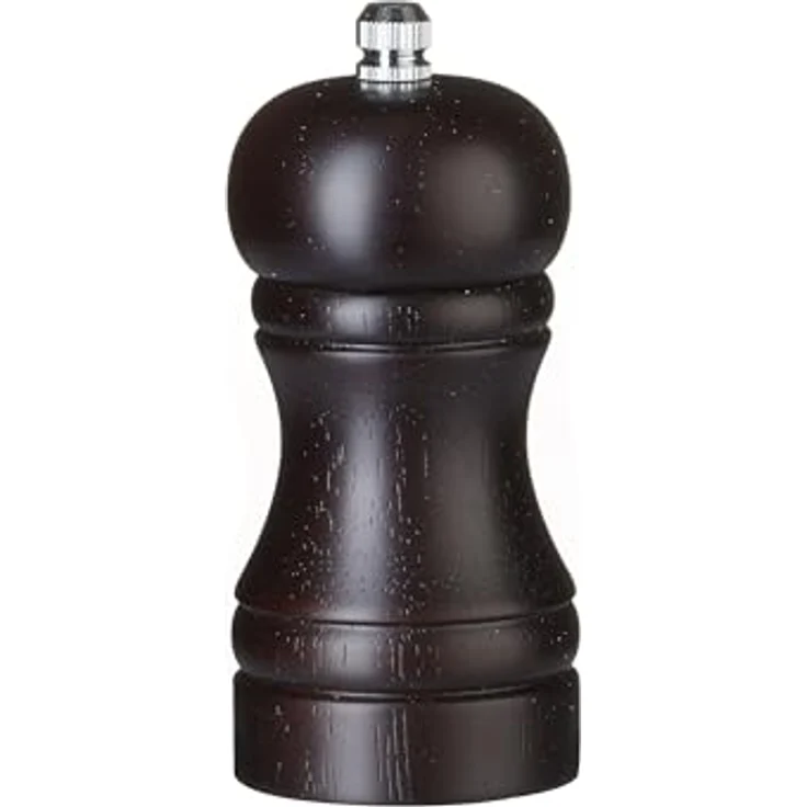 HENDI Pfeffermühle, einstellbar mit Edelstahl-Mahlwerk, ergonomisch, dunkel Holz, 50x(H)113mm