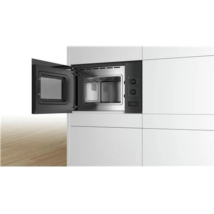 Bosch Serie 4 BFL520MB0 Mikrowelle, Einbaugerät, 20 l Garraum, 800 W, Drehregler, schwarz – Bild 4
