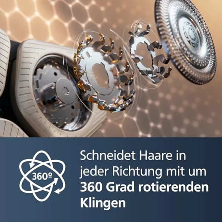 Philips Shaver S9000 Prestige, elektrischer Nass- und Trockenrasierer, helles Chrom, Lift & Cut-Rasiersystem, SkinIQ Technologie, Präzisionstrimmer, Reinigungsstation und Reiseetui, Modell SP9841/32 – Bild 3