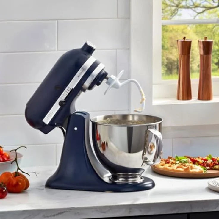 KitchenAid 5KSM125EIB, Küchenmaschine mit 300 Watt Leistung und 4,8 Litern Schüsselvolumen, Blau – Bild 2