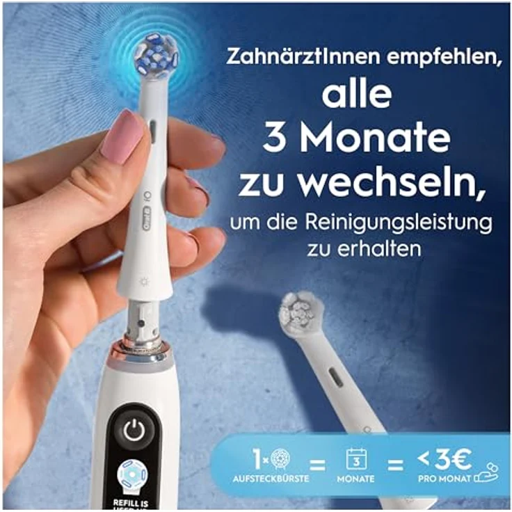 Oral-B iO Ultimative Reinigung, Original Aufsteckbürsten, 'Borsten-in-Borsten' Bündel, Weiß, 10 Stück – Bild 4