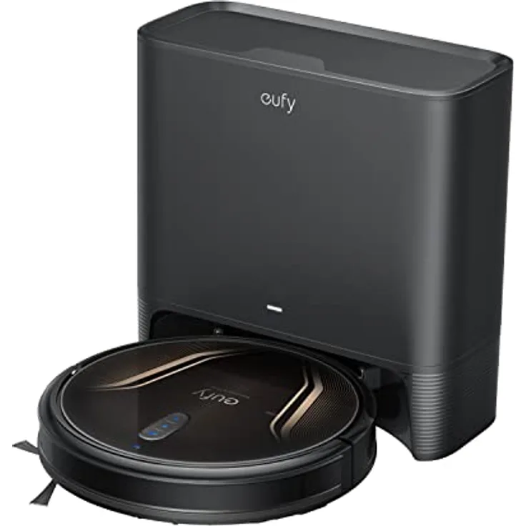 eufy Clean Saugroboter mit Absaugstation G40 Hybrid+, Saugroboter mit Wischfunktion, 2.500Pa Saugkraft, WLAN Funktion, Planbare Saugroute, Ultra dünnes Design, Perfekt für tägliche Reinigung