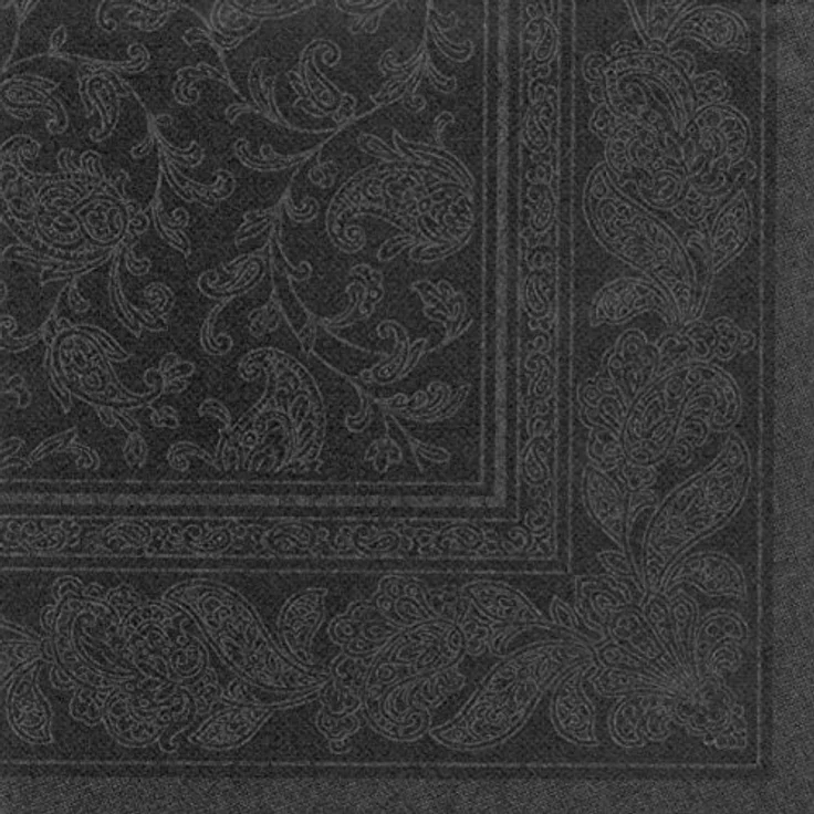 Papstar 50 Servietten ''ROYAL Collection'' 1-4-Falz 40 cm x 40 cm schwarz ''Ornaments'', #19828 – Bild 4