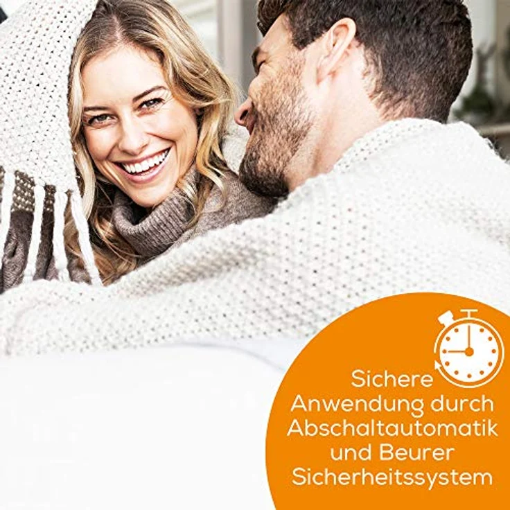 Beurer Heizkissen HK 41, kuscheliges Wärmekissen mit 3 Temperaturstufen und Abschaltautomatik, maschinenwaschbar, made in Europe, weiß / grau, 44x33 cm (1er Pack) – Bild 5