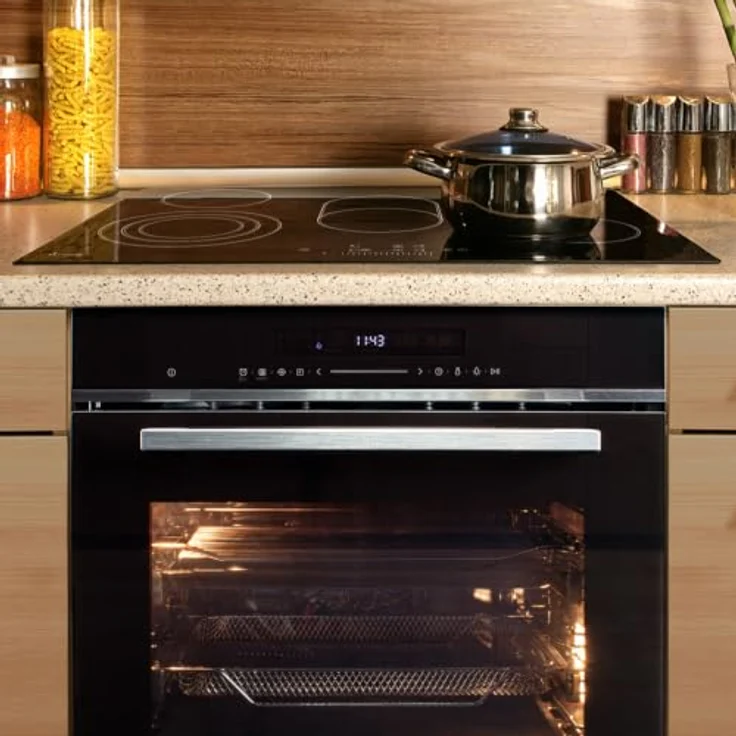 KKT KOLBE Herdset SET8017CH77RL, autarkes Backofen- und Glaskeramikkochfeld mit TouchSelect Steuerung und Katalyse-Selbstreinigung, 77 cm, schwarz – Bild 2