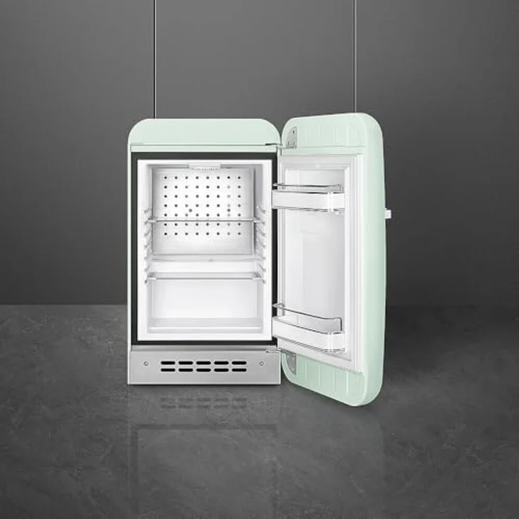 Smeg FAB5RPG6, Retro Minikühlschrank mit leuchtender Innenbeleuchtung und schneller Kühlung, grün – Bild 2