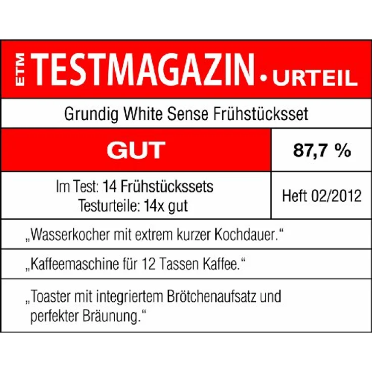Grundig WK 4062 Wasserkocher White Sense Aqua Gourmet – Bild 2