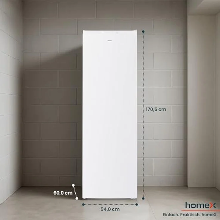 homeX FSN2041E-W Gefrierschrank No Frost, 204L mit Super-Frost-Funktion, 4 Sterne Gefrierleistung, weiß – Bild 6