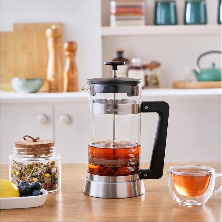Karaca Cavira French Press Kanne, 1000 ml aus Borosilikatglas