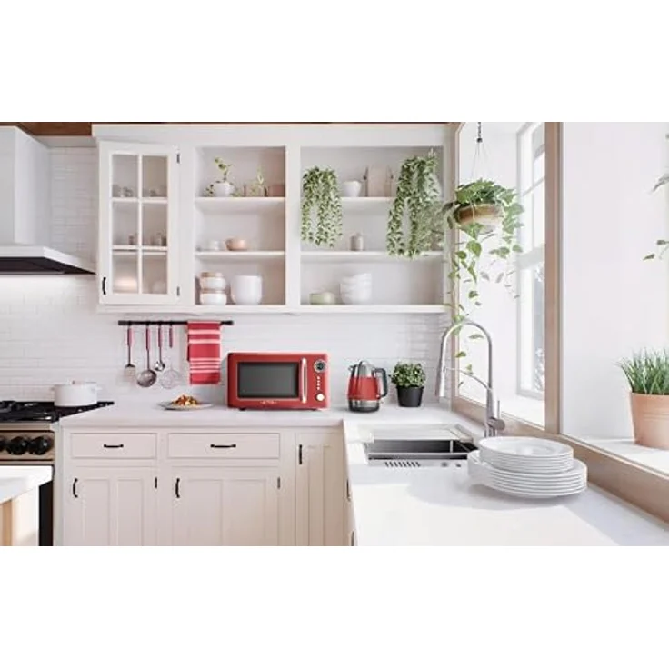 ETA Storio, Solo-Mikrowelle mit 20 l, 700 W, Tasten und Drehregler, Rot – Bild 4
