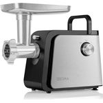 Zeegma Molen Chef Easy Fleischwolf, 2100 W, 1,8 kg/min, Edelstahlmesser, 4 Trommeln, Tragegriff, Rücklauf