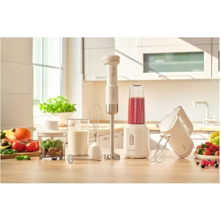 Sencor Drahtloser Stabmixer, 11,1 V 2000 mAh Lithium-Ionen-Akku, Titanmesser, USB-C-Ladung, inklusive Zubehör – Bild 5