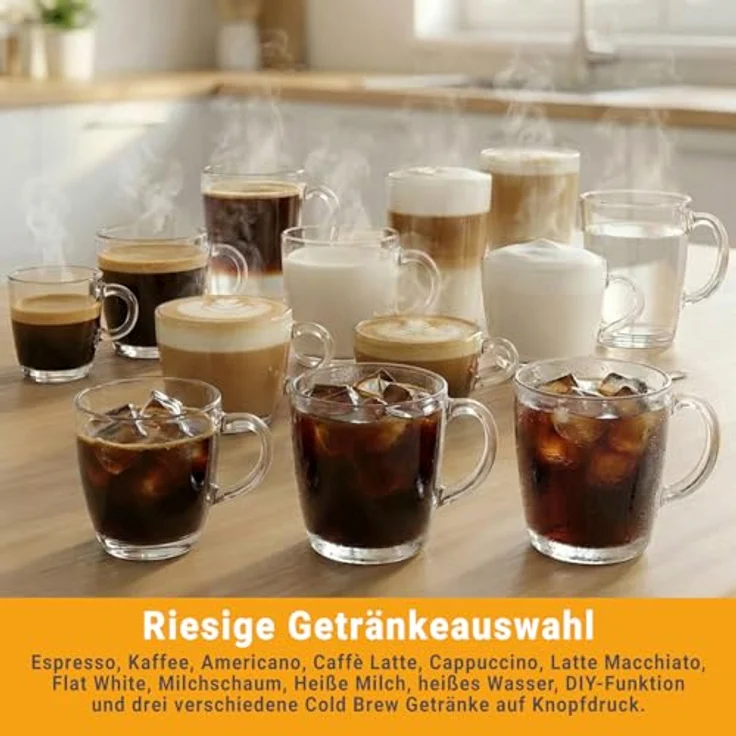 KKT KOLBE Kaffeevollautomat Pro, 10 Getränke auf Knopfdruck, automatische Reinigung, TFT-Touch-Display, 2 Tassen-Funktion, 7 Kaffeespezialitäten – Bild 2