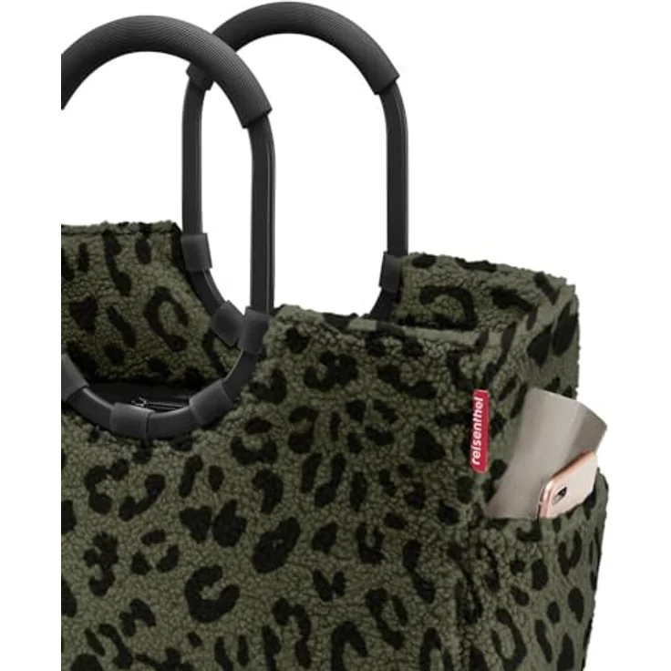 reisenthel Loopshopper Tasche L, Einkaufshilfe mit 25l Volumen, schwarz, wasserabweisendes Polyester, Innentasche mit Reißverschluss, stabile Aluminium-Griffe – Bild 4