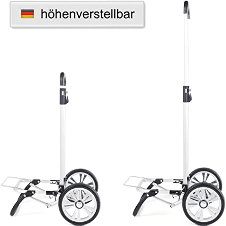 ANDERSEN Einkaufstrolley - Alu Star Shopper Sofia rot 43 L einkaufen, groß, Hackenporsche, Aluminium, höhenverstellbar, Räder abnehmbar – Bild 4