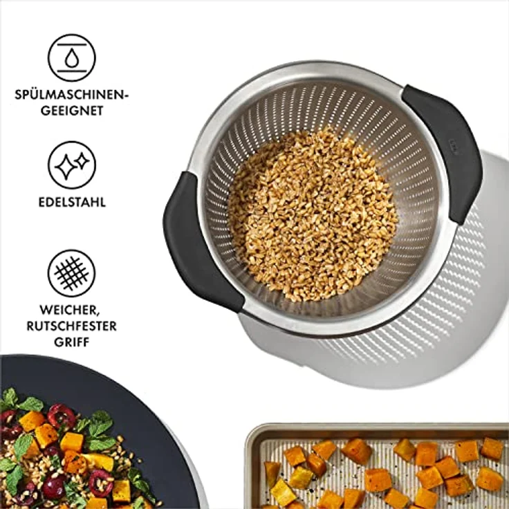 OXO SteeL Good Grips Edelstahlsieb 2, 8 l, 11330800​, Metall – Bild 5